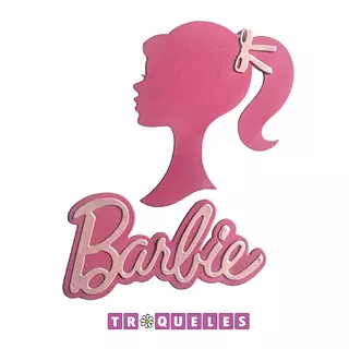 3910 Troquel Barbie Silueta Y Nombre