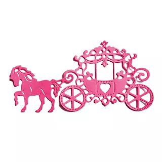 12 Troquelados de Carruajes de Princesa