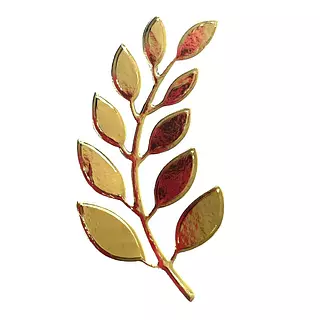 12 Troquelados De Ramas Doradas