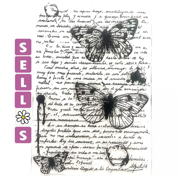 355 Sello Silicona Mariposas