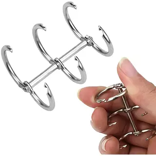 Par De Argollas Abatibles Unidas Plateadas