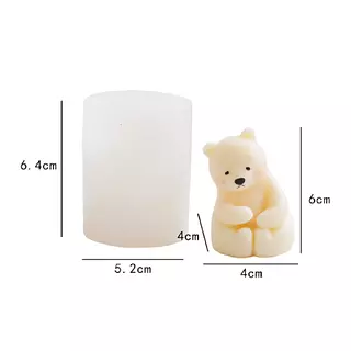 Molde Vela Oso Sentado De Lado