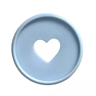 Discos Corazon Azul Maya 3.5 Cm * 6 Pz