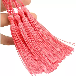 12 Borlas De Hilo Coral