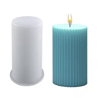 Molde Vela Cilindrica Con Lineas