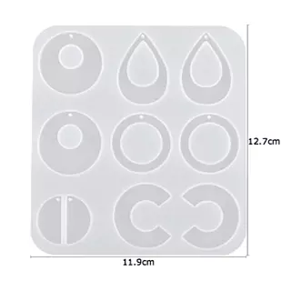 Molde Silicona Aretes