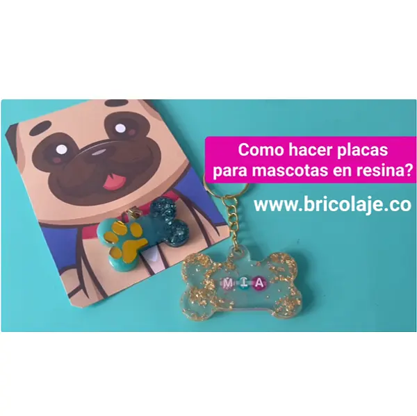 Placas para mascotas en resina