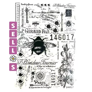 367 Sello Silicona Fondo Abejas