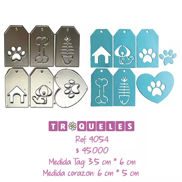 4054 Troquel Etiquetas Pet