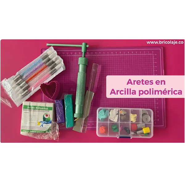 Aretes con arcilla polimerica