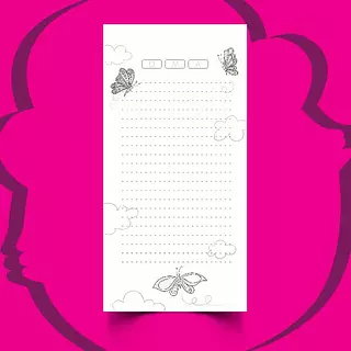 100 Hojas Mariposas Lineas