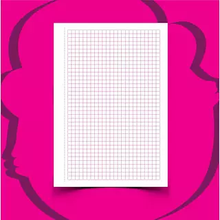 100 Hojas A5 Cuadros Basicos Magenta