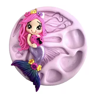 Molde Silicona Sirena Unicornio