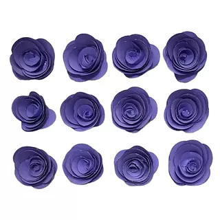 12 Flores Espiral Violetas