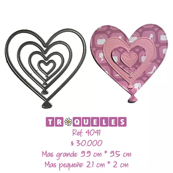 4041 Troquel Globos Corazones