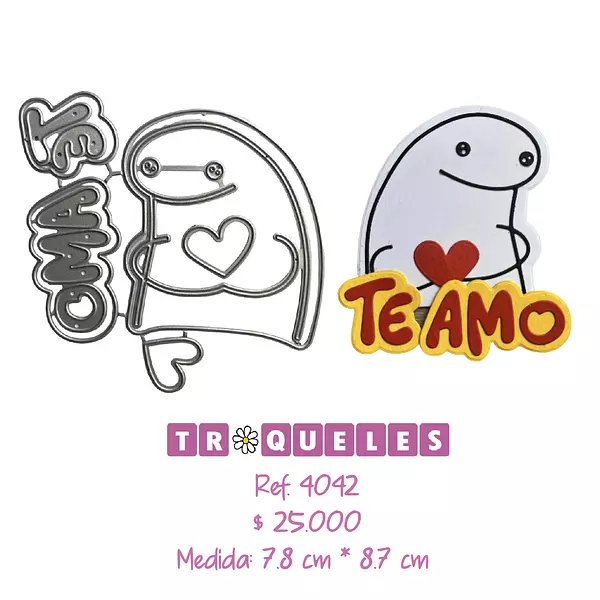 4042 Troquel Flork Te Amo