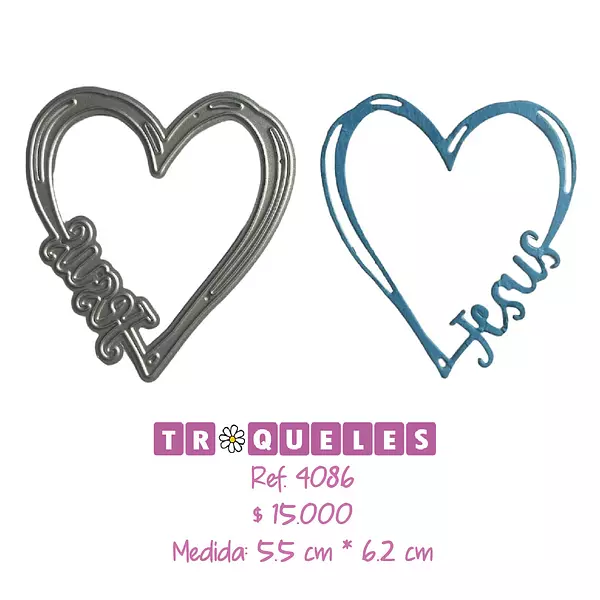 4086 Troquel Corazon Jesus