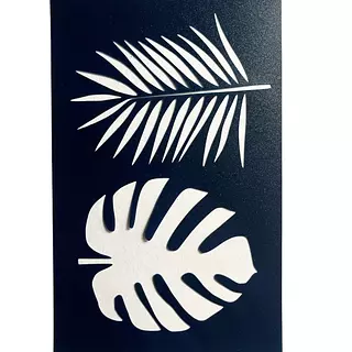 Stencil Rama Y Hoja De Balazo