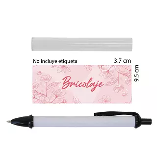 12 Lapiceros Para Personalizar Etiqueta Larga