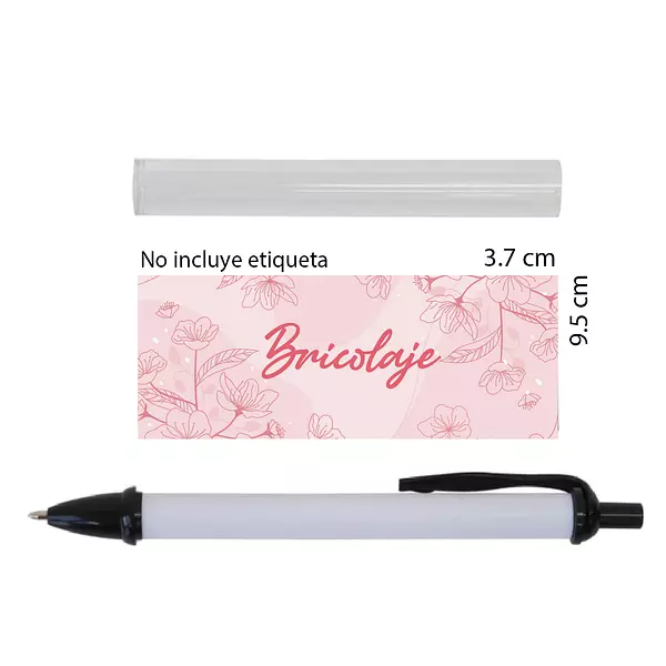 12 Lapiceros Para Personalizar Etiqueta Larga