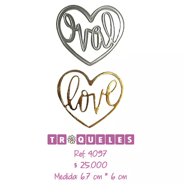 4097 Troquel Love Corazon
