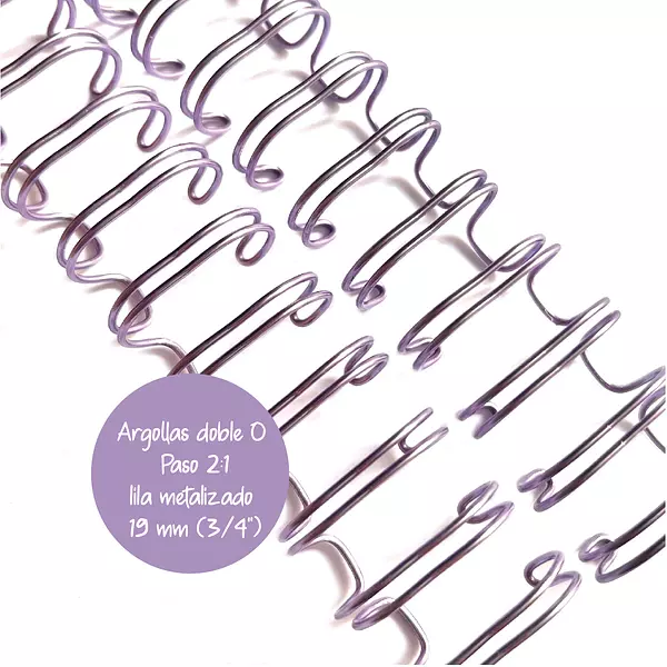 Argollas Para Cinch 3/4 Lila Metalizado * 2 Pz