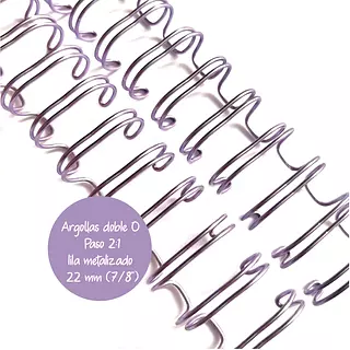 Argollas Para Cinch 7/8 Lila Metalizado * 2 Pz