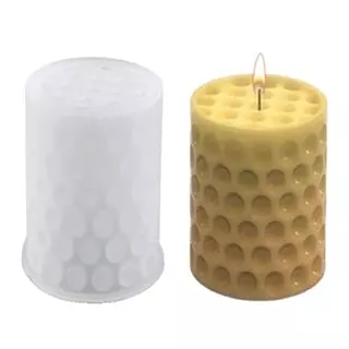 Molde Silicona Vela Cilindrica Huecos