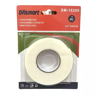 Cinta Doble Faz Espuma 3/4