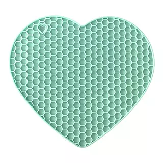 Tapete Silicona Corazon Verde