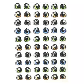 Ojitos Pequeños Resinados Flor