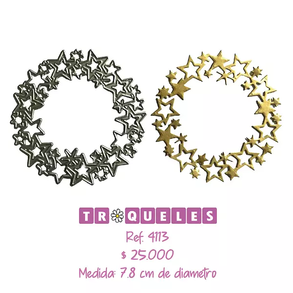 4113 Troquel Marco En Estrellas