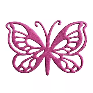 12 Mariposas Troqueladas Fucsia Foamy