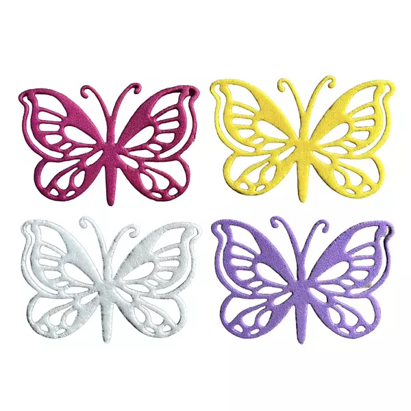 12 Mariposas Troqueladas Colores Surtidos Foamy