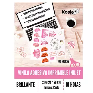 Vinilo Adhesivo Imprimible Inkjet * 10 Hojas
