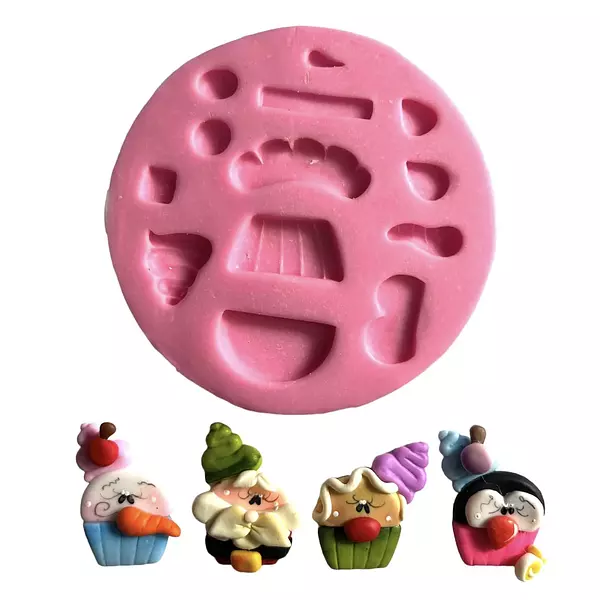 Molde Silicona Figuras En Cupcake