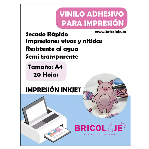 Vinilo Adhesivo Para Impresion (Semitransparente)