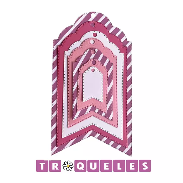 4196 Troquel Etiquetas * 7 Pz