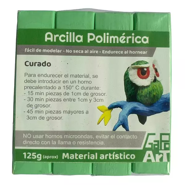 Arcilla Polimerica Esmeralda Claro* 125 Gramos