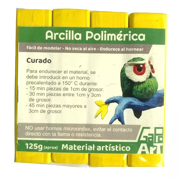 Arcilla Polimerica Amarilla * 125 Gramos
