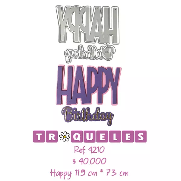 4210 Troquel Happy Birthday