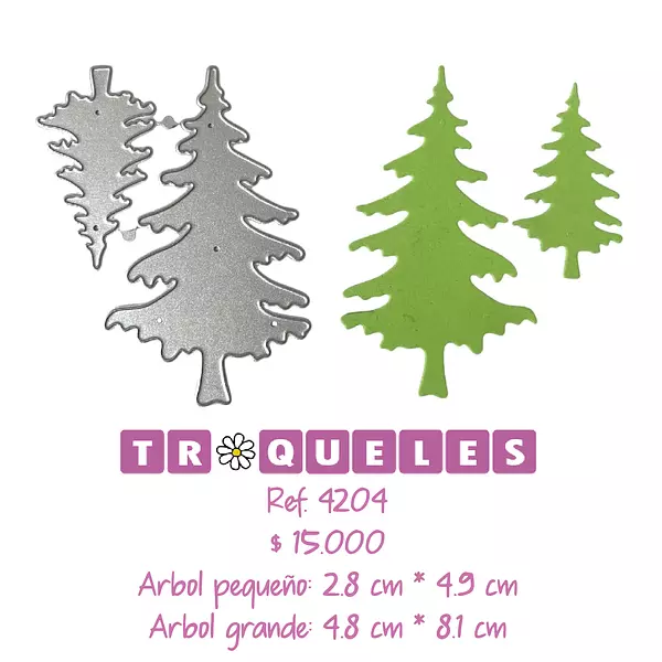 4204 Troquel Arboles Navidad