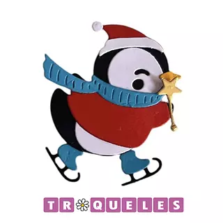 4218 Troquel Pinguino En Patines