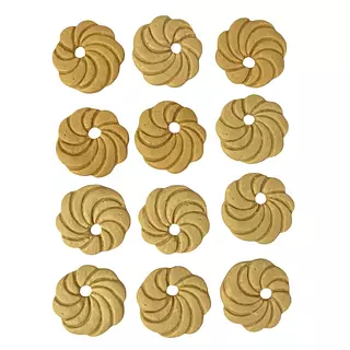 12 Galletas Lineas En Porcelanicron