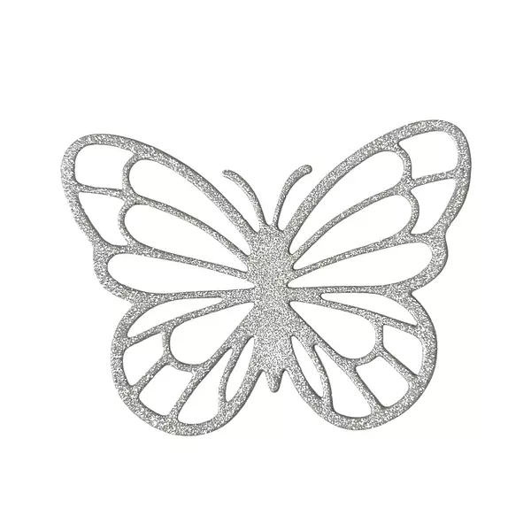 12 Mariposas Curvas Glitter Dorado