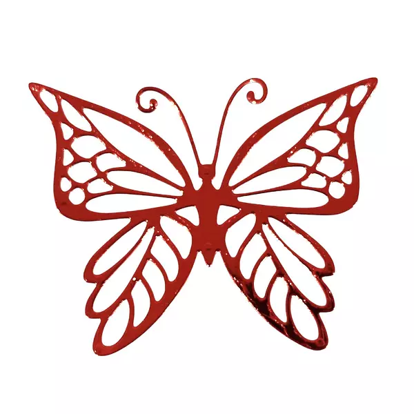 12 Mariposas Troqueladas Rojas