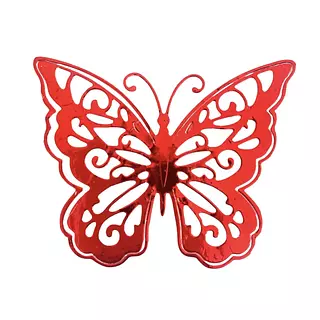 12 Mariposas Troqueladas Rojas