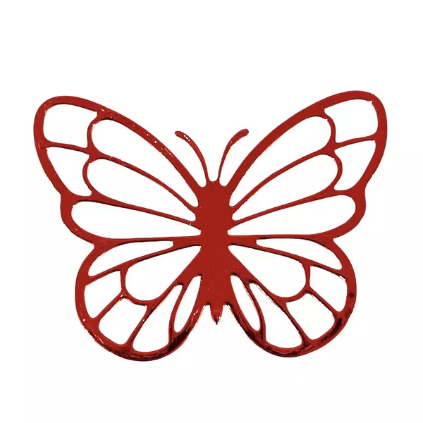 12 Mariposas Curvas Rojas