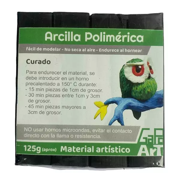 Arcilla Polimerica Negra * 125 Gramos