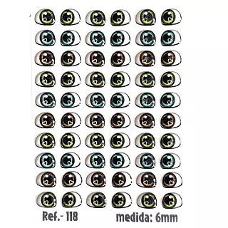 Ojitos Pequeños Resinados Corazon